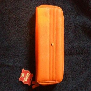 Orange Leather Wallet